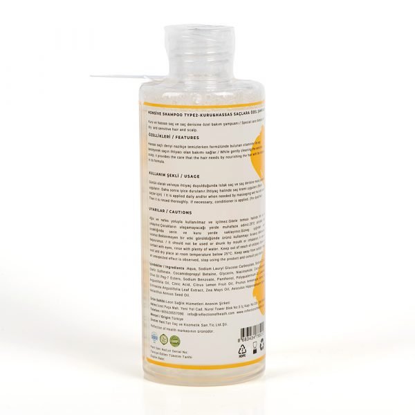 Nonsive Shampoo Type-2 |Kuru Yıpranmış Saçlar ve Onarım için Sülfatsız Şampuan - Görsel 2