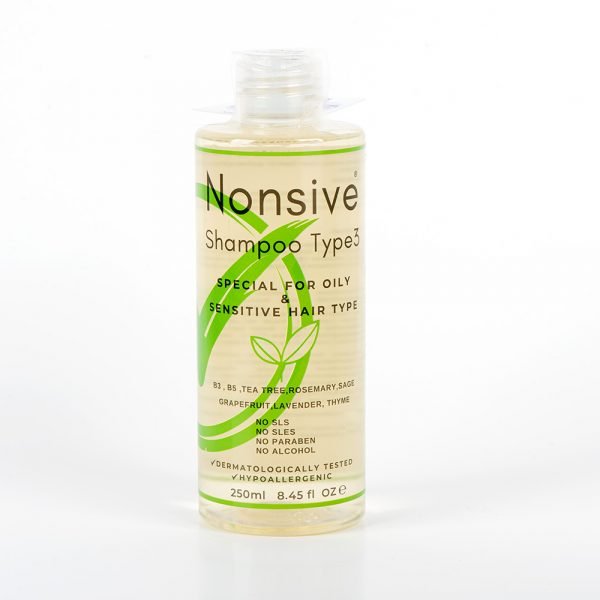 Nonsive Shampoo Type-3 | Yağlı Saçlar ve Hassas Saçlı Deri için Sülfatsız Şampuan